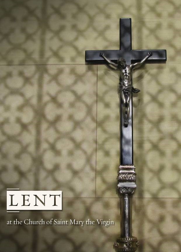 The front of Saint Mary's 2019 Lent Services card. Photo by Sr. Monica Clare, C.S.J.B.