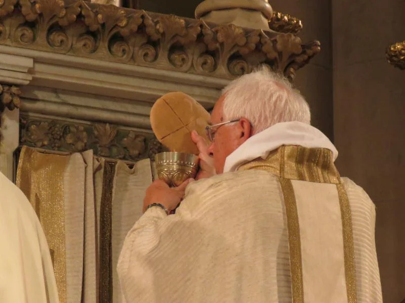 Father Peter Powell was the celebrant at the Solemn Mass on the Fifth Sunday of Easter. Photo: Brother Damien Joseph SSF