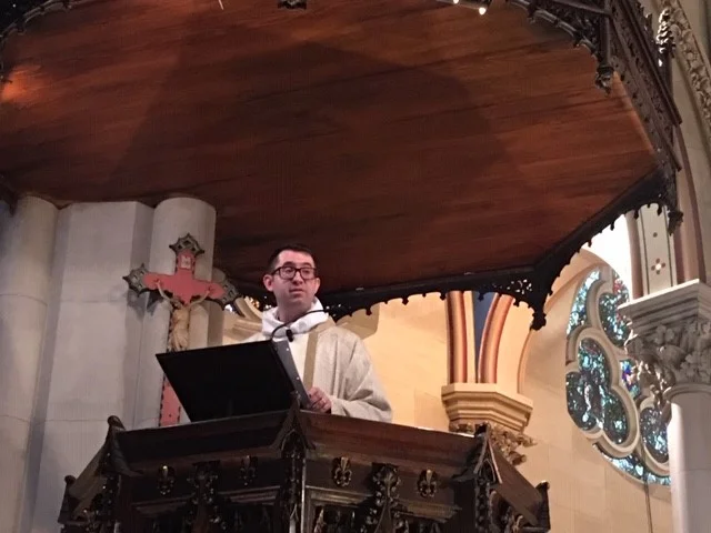 Father Matt Jacobson was celebrant and preacher for the Solemn Mass on June 2, 2019. Photo: Renee Pecquex