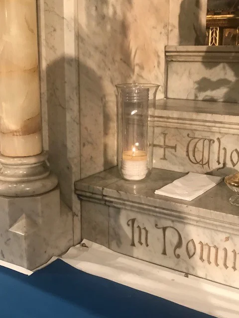 The lantern's light will burn by the tabernacle until the lamp returns. Photo: Stephen Gerth