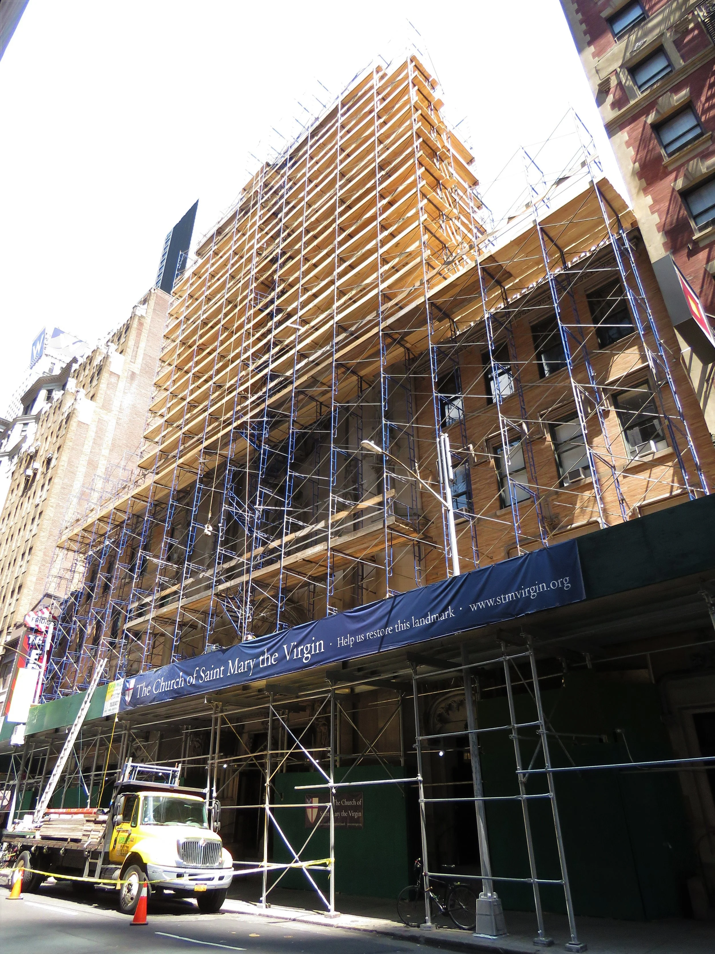 The scaffolding continues to rise. Photo: Damien Joseph SSF