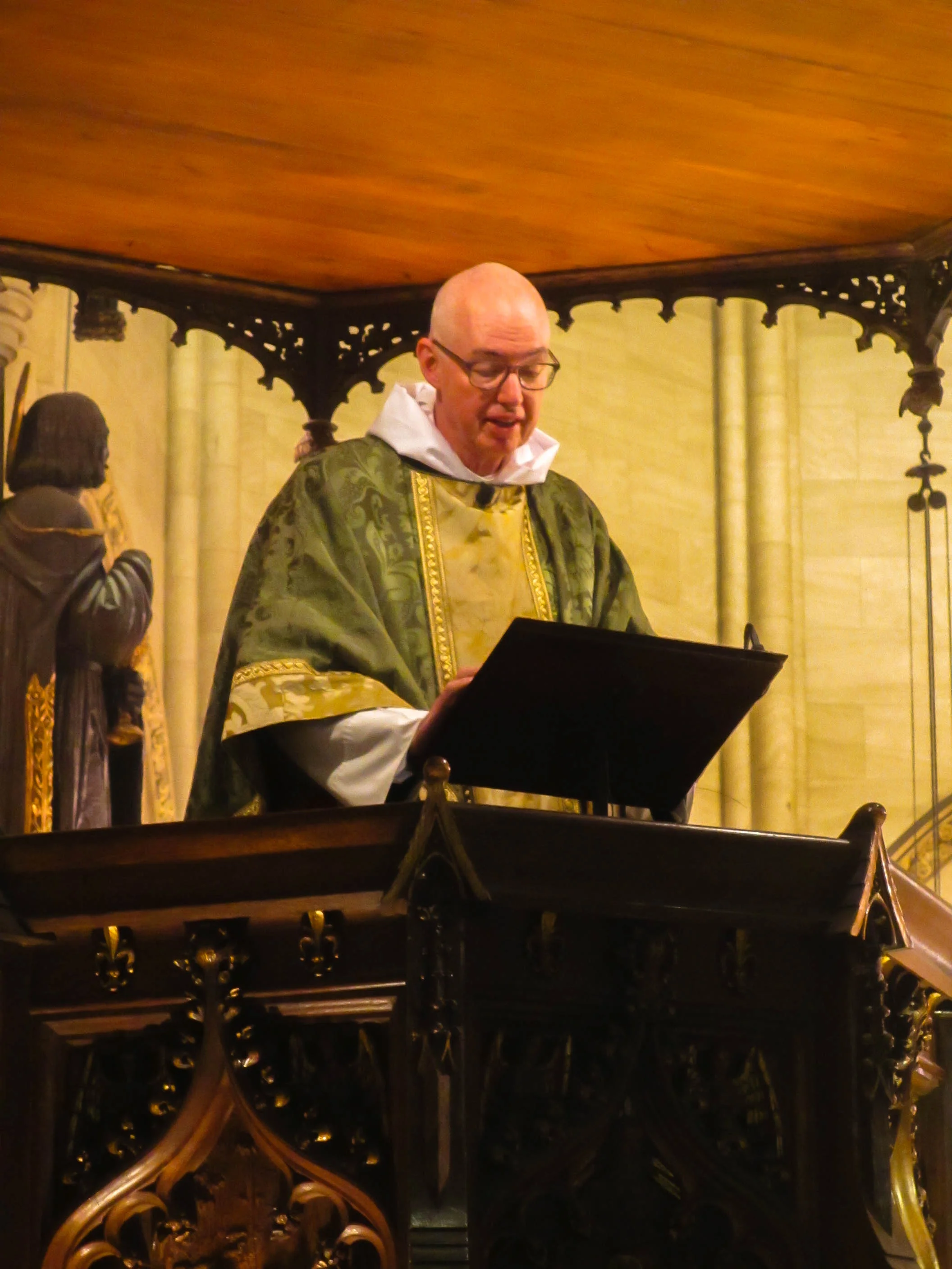 The Rector was celebrant and preacher for the Solemn Mass. Photo: MaryJane Boland