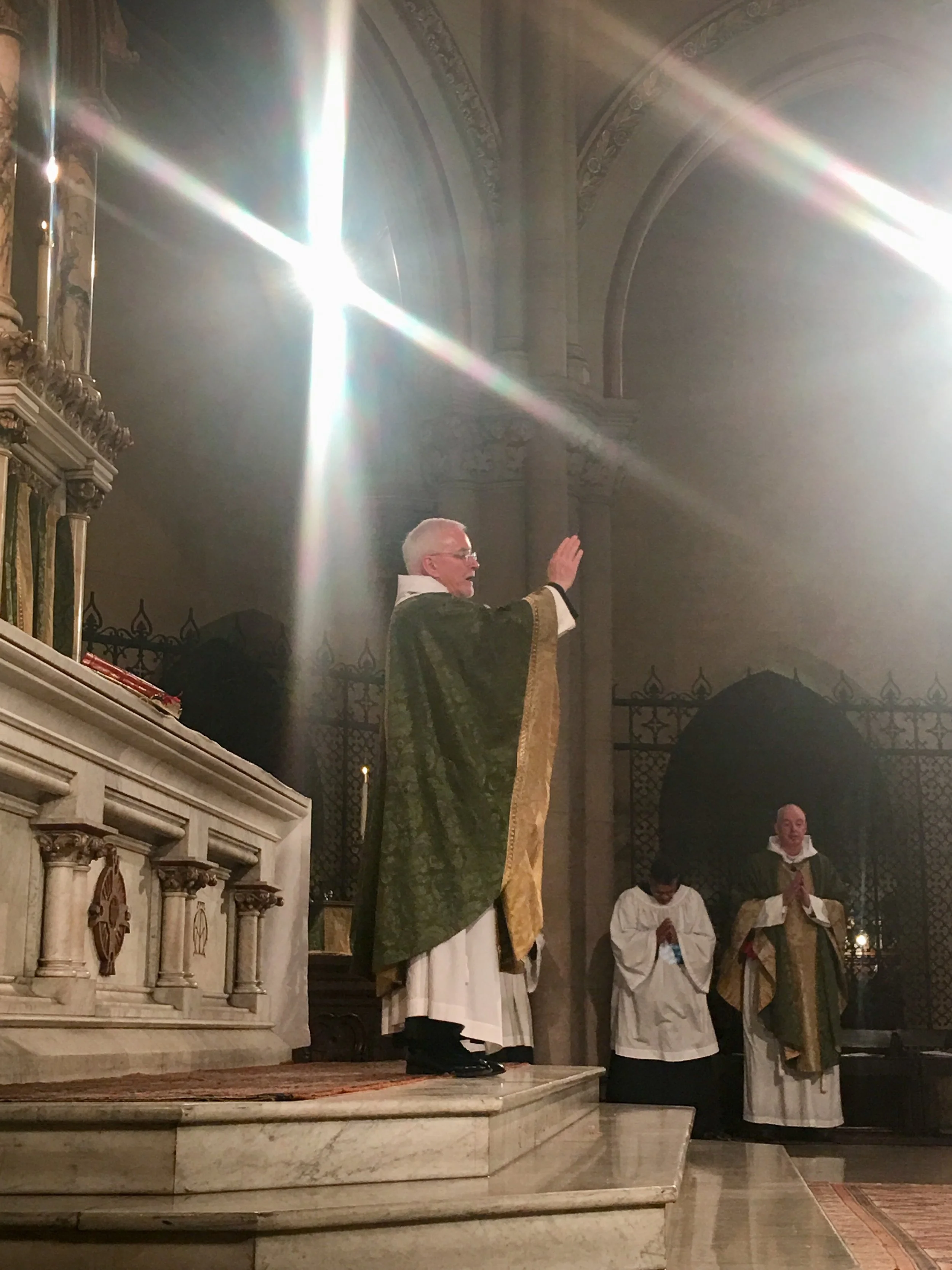 Father Jim Pace was celebrant and preacher for the Solemn Mass on Sunday, August 4, 2019. Photo: Renee Pecquex