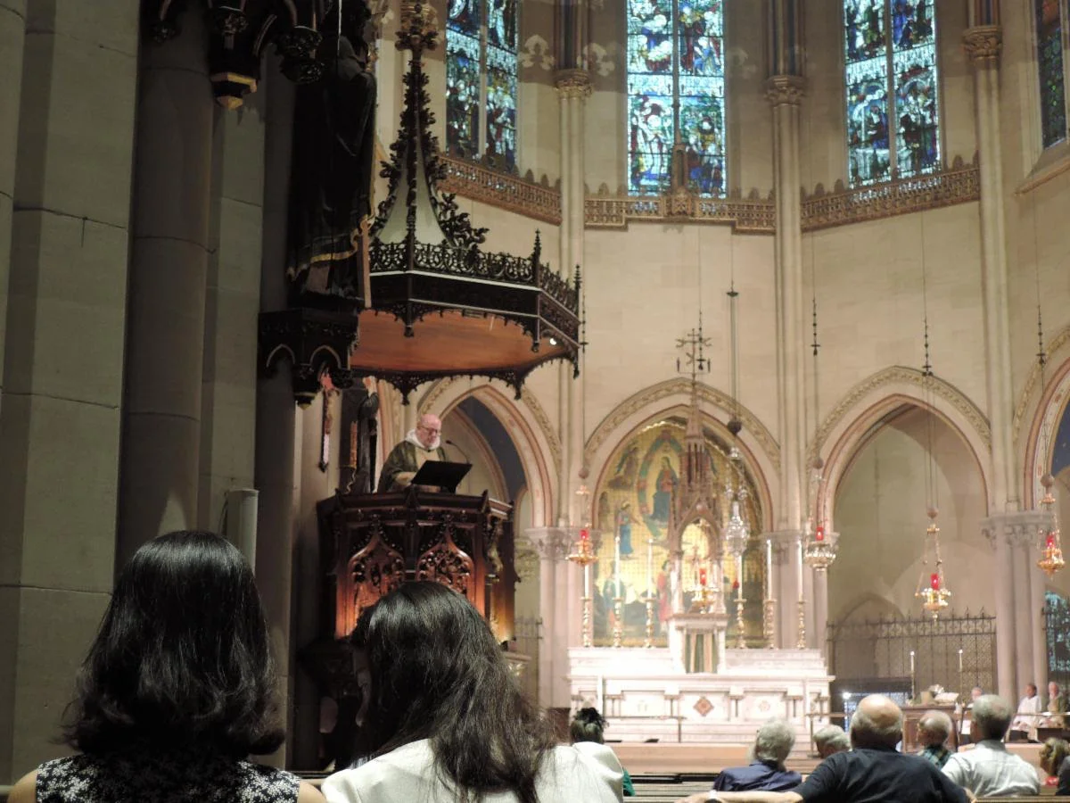 Father Jay Smith was celebrant and preacher for the Solemn Mass on Sunday, August 11, 2019. Photo: Grace Mudd