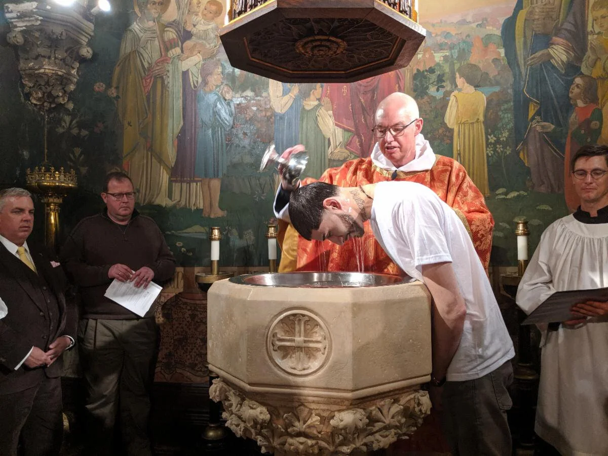 At the Solemn Mass on All Saints' Day: "We thank you, Father, for the water of Baptism. In it we are buried with Christ in his death. By it we share in his resurrection. Through it we are reborn by the Holy Spirit." Photo: MaryJane Boland