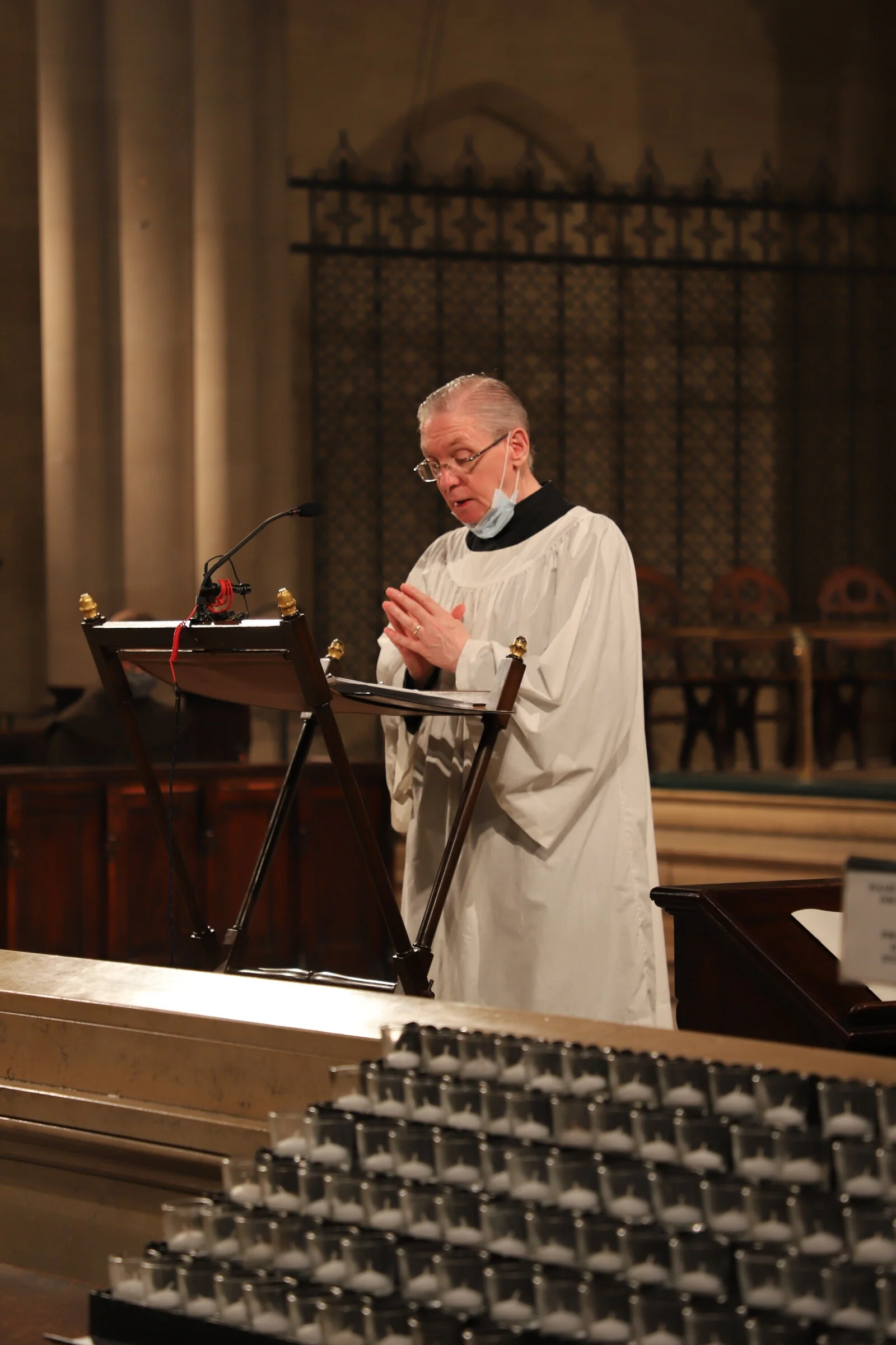 Board Member Leroy Sharer was crucifer and reader for the Mass. Photo: Damien Joseph SSF
