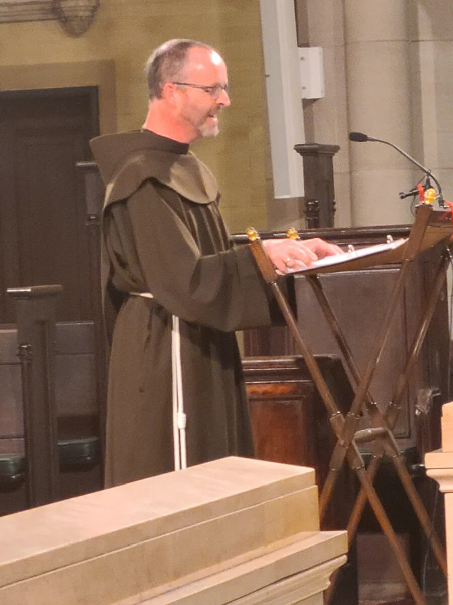 Br. Desmond Alban SSF was preacher for the Feast of Saint Francis of Assisi. Photo: Leroy Sharer