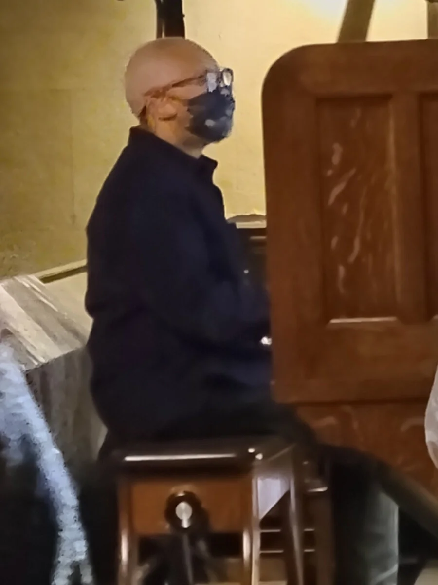 Dr. David Hurd at the console during the Eucharist. Photo: Leroy Sharer