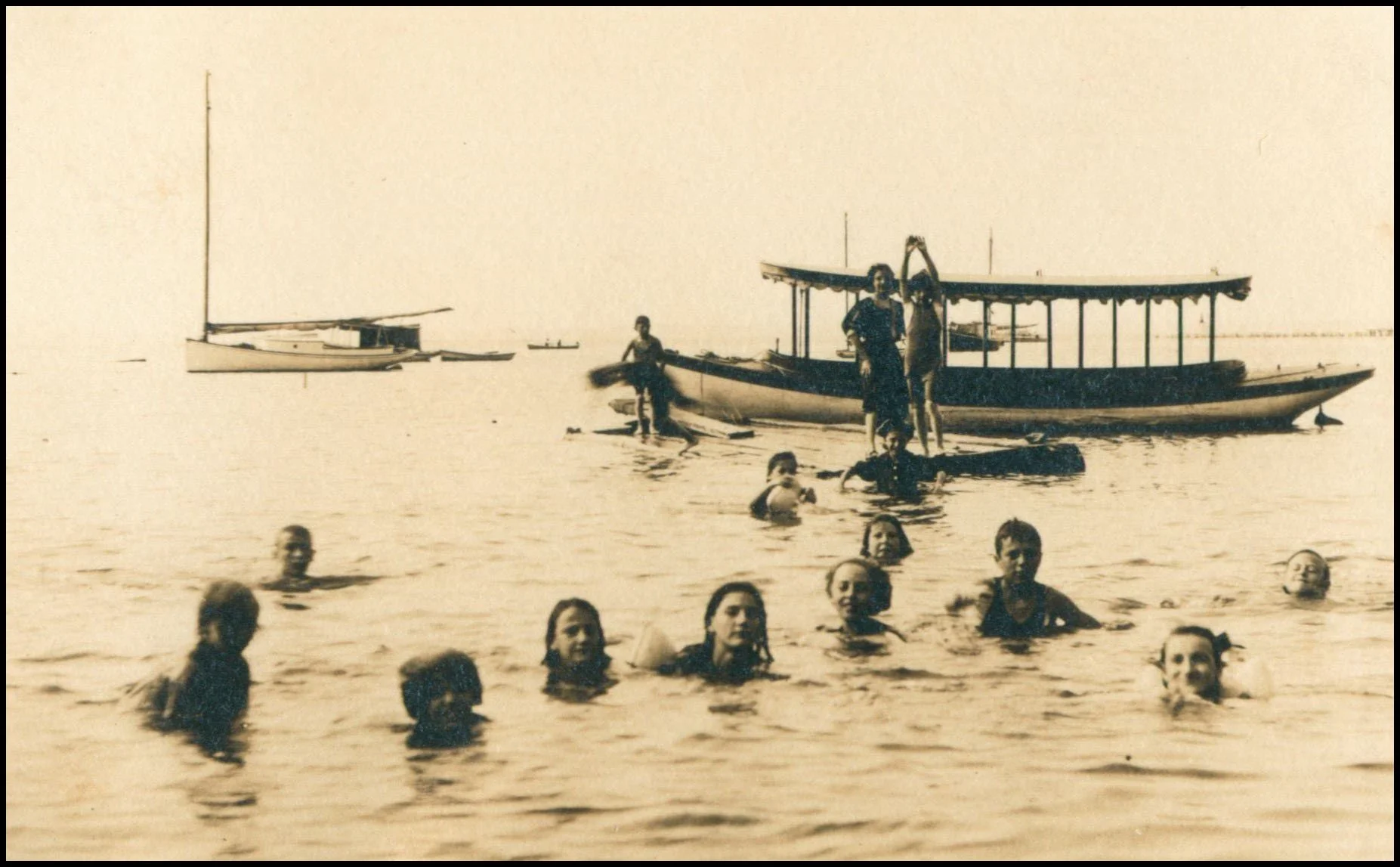  Children swimming in the Raritan Bay at the summer home  Parish archives  