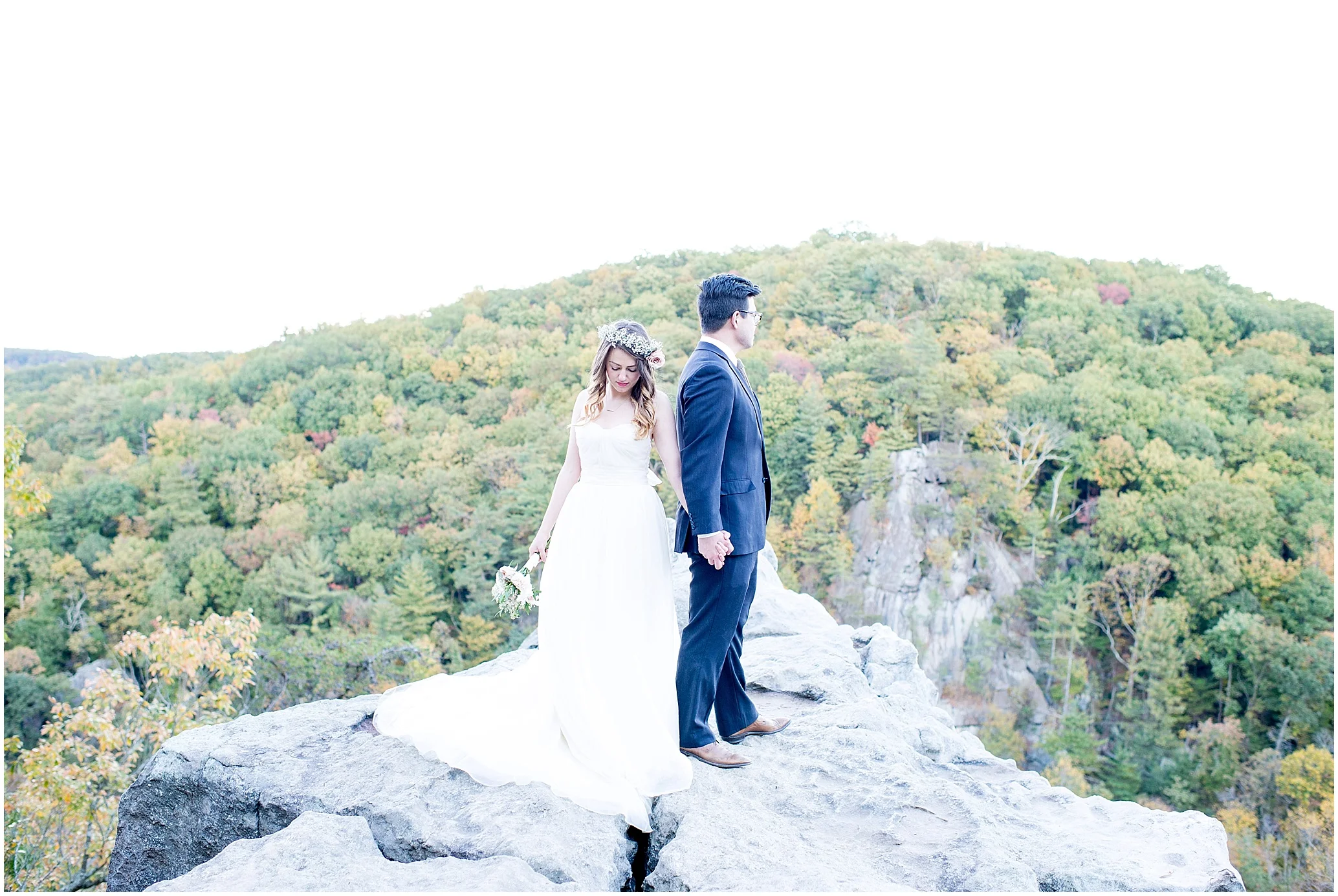 Bride & Groom Portraits at a Gorgeous Overlook
