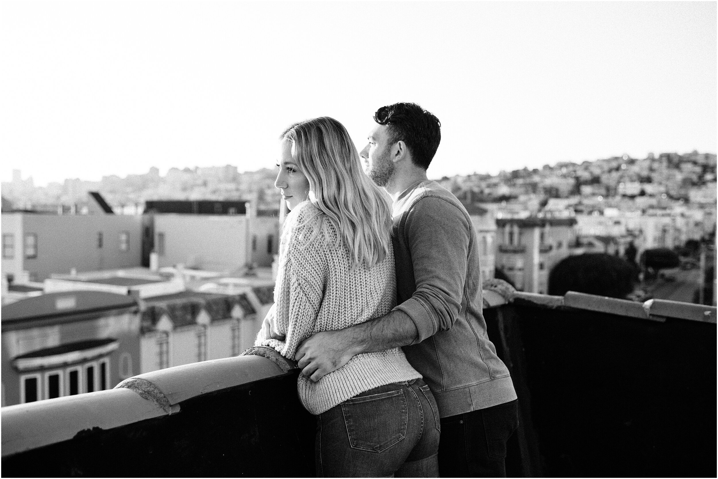 Rooftop engagement session in San Francisco, CA | Hannah Leigh Photography