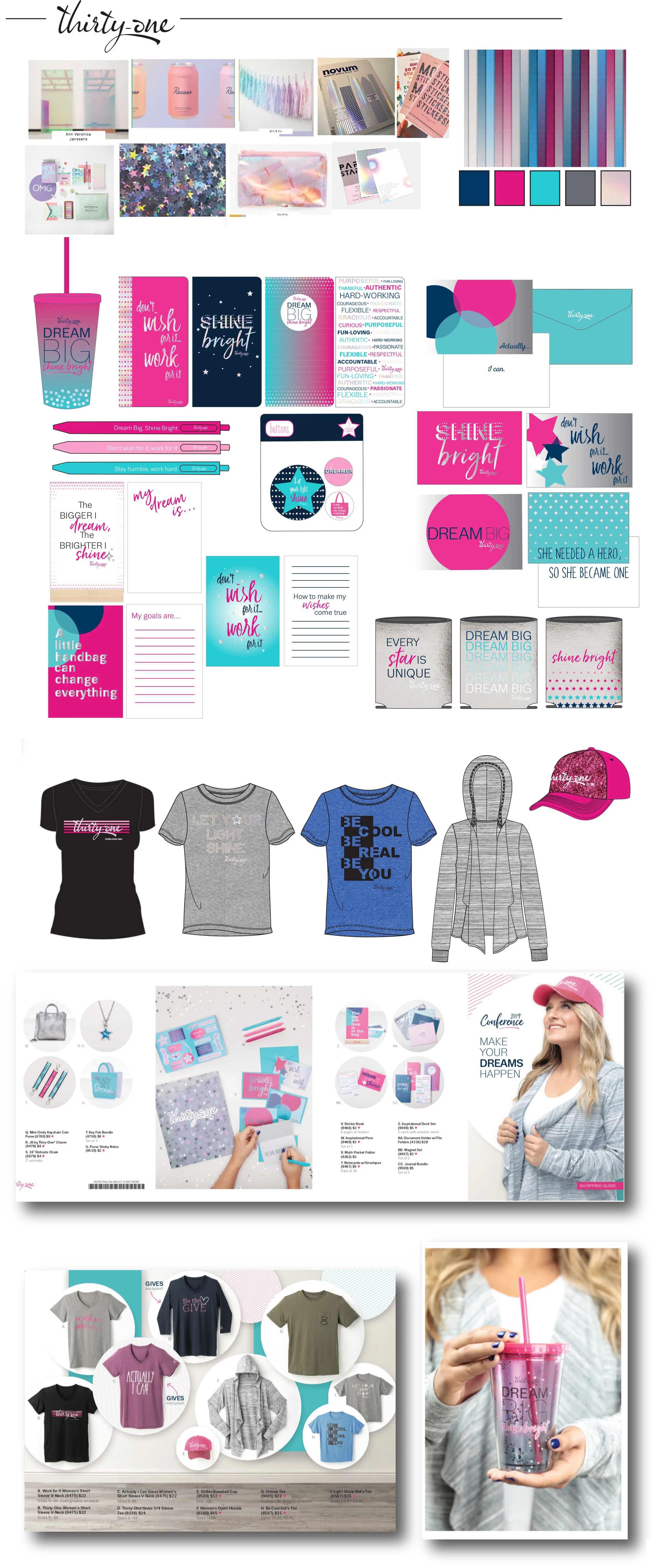 Thirty-One Gifts-Promotional Product Collection: Trend, product &amp; graphic designs, finished product catalog shots