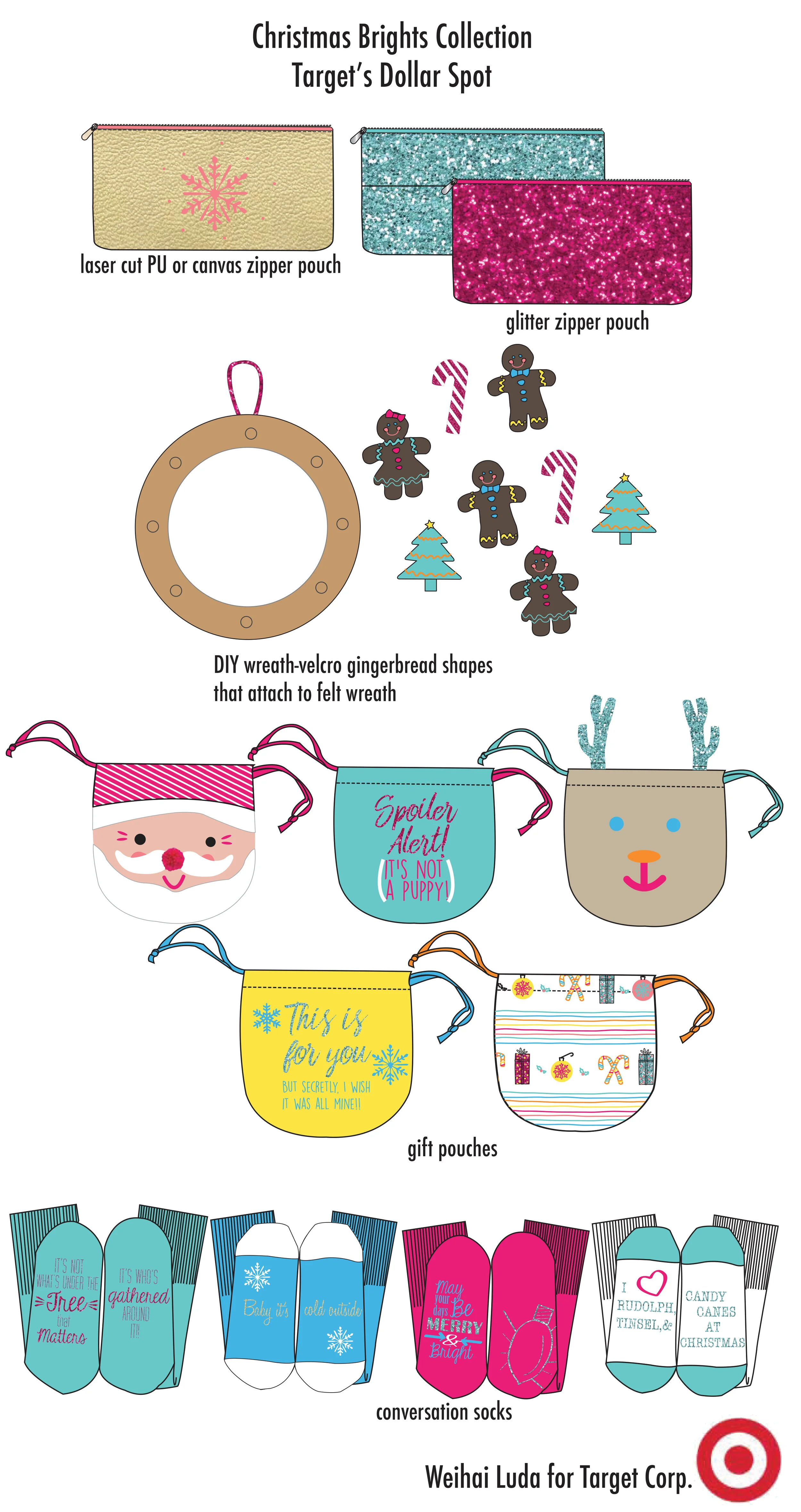 Buffalo Creative: Christmas Dollar Spot collection designs for Target