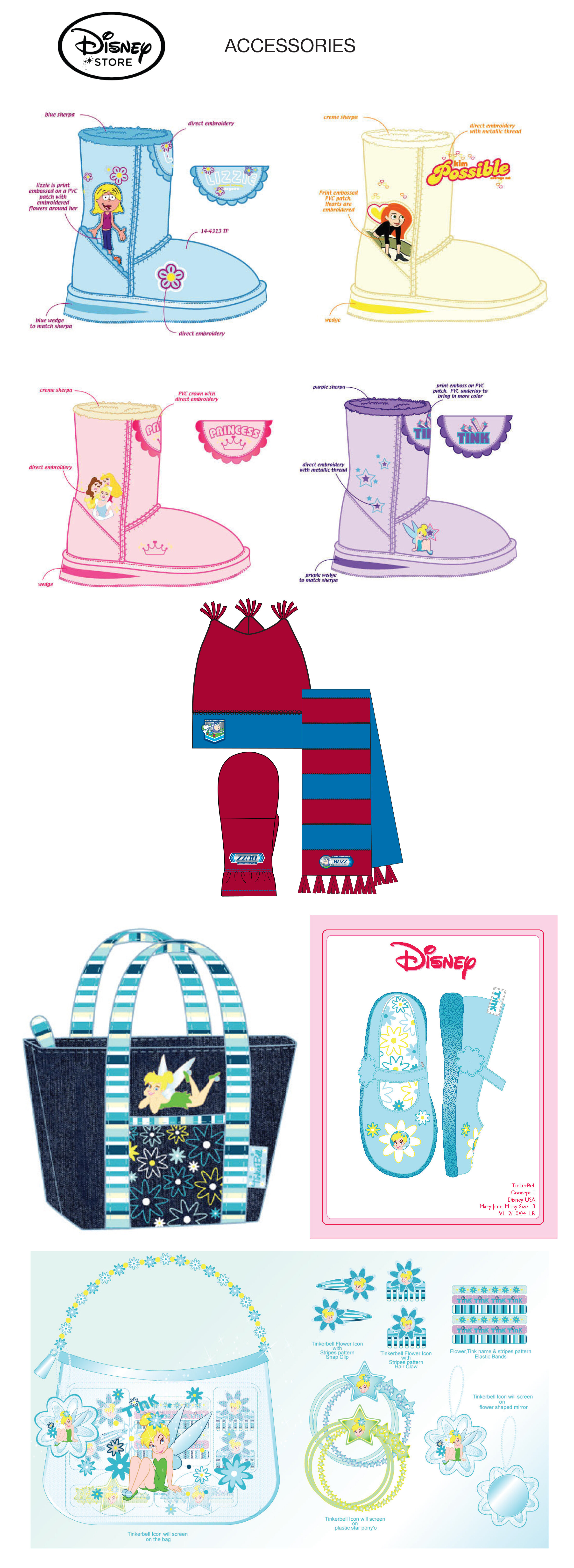 Disney Stores: Accessory designs