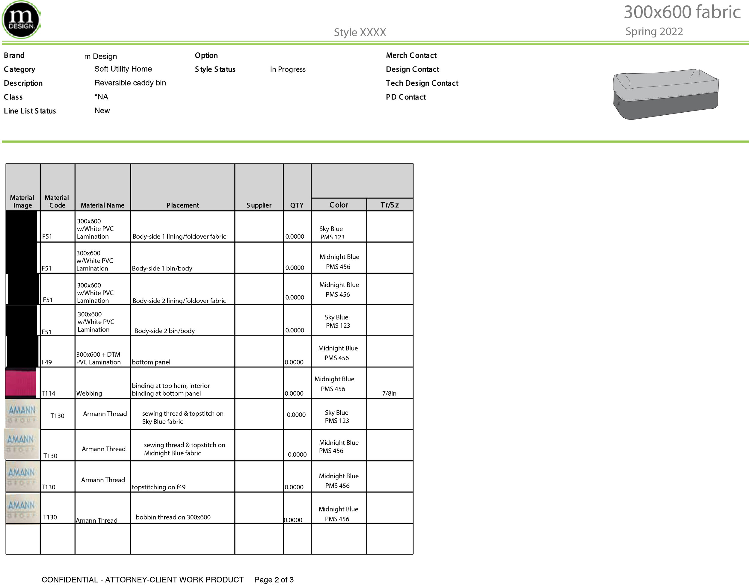 m Design company design tech pack