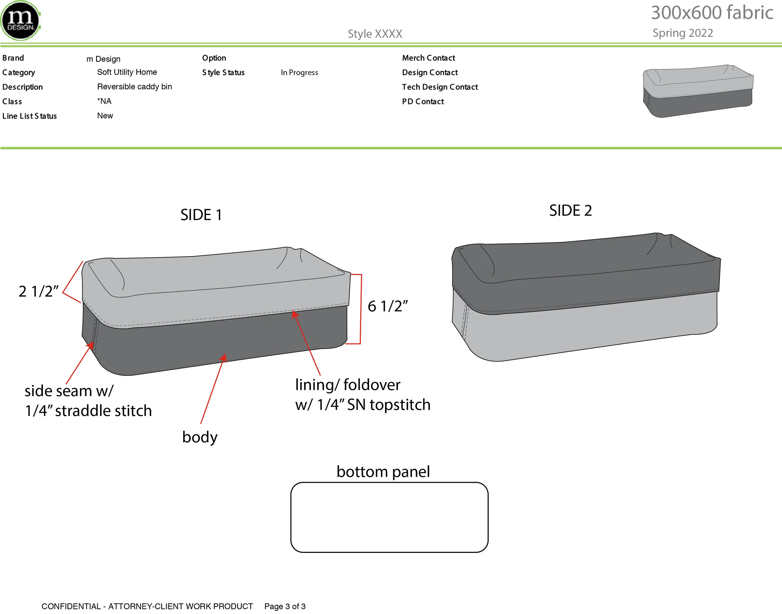 m Design company design tech pack