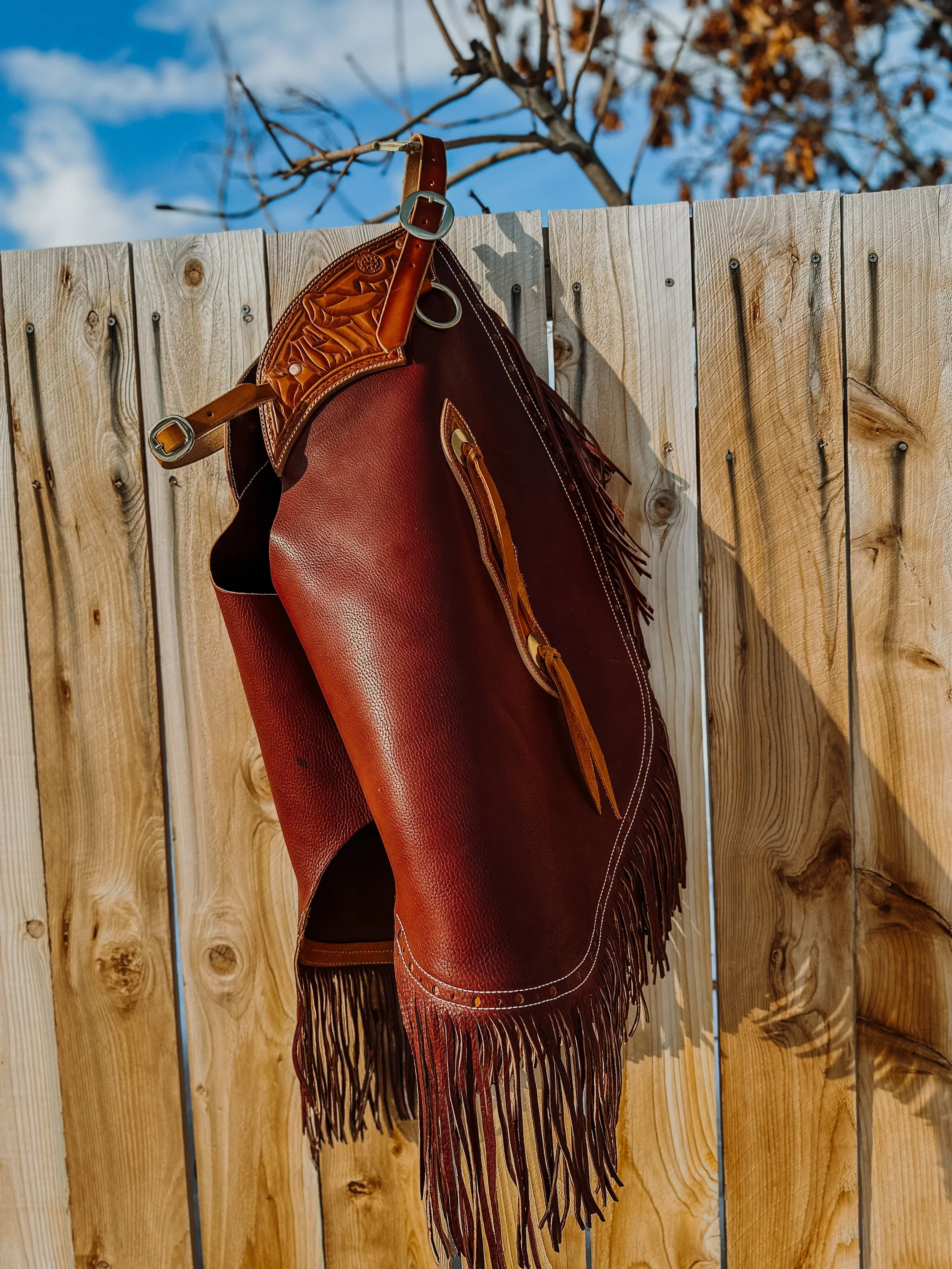 CHAPS •RATPHLAUREN Secondシンチバック Arrow M Saddlery Vanilla and Saddle Brown 2-3T Youth Chaps