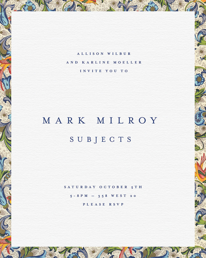 Mark Milroy: Subjects
