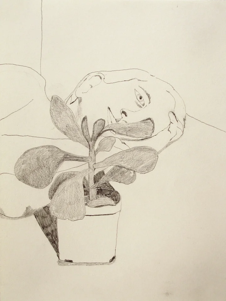 Girl with Plant