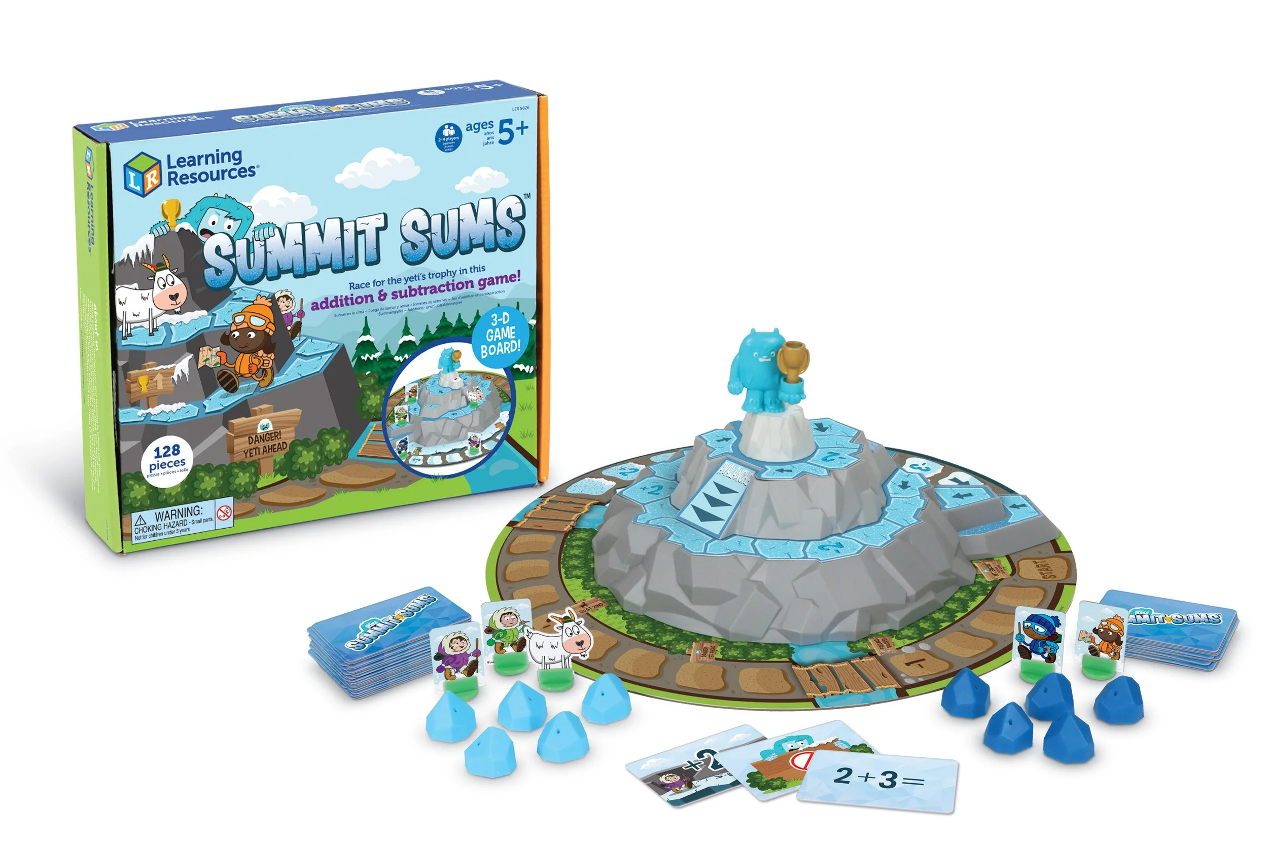 Summit Sums Box and game board with pieces