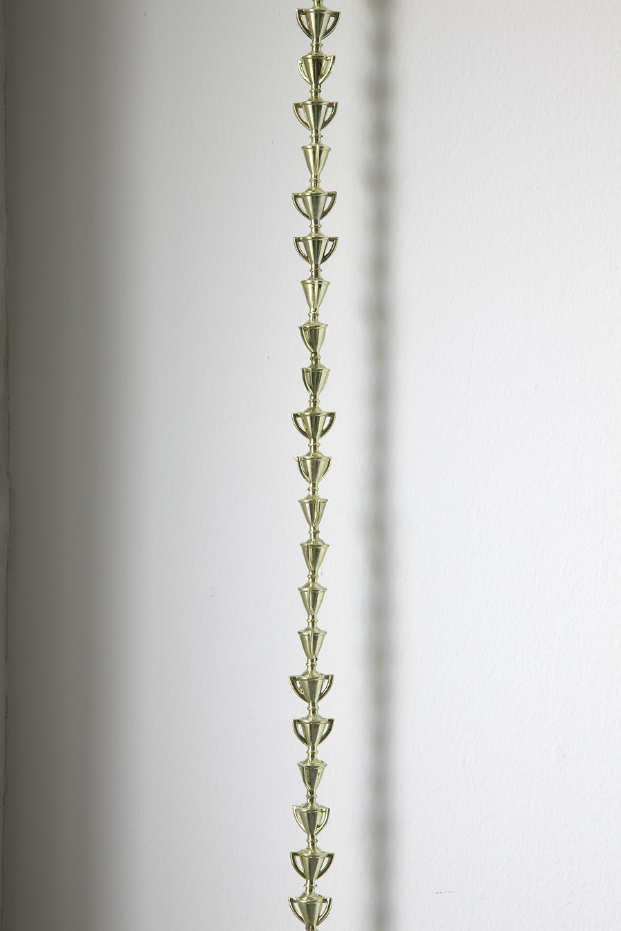 Little Champs (detail view), 2012 Steel bead chain and plastic, 124-1/2" x 12" x 3/4"