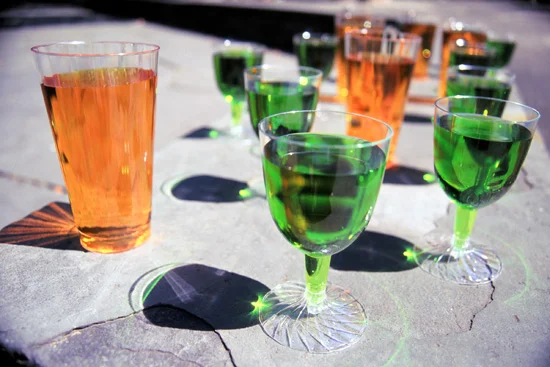 Lime and Orange Drinks , 2005 Site-specific work Fort Tryon Park, New York
