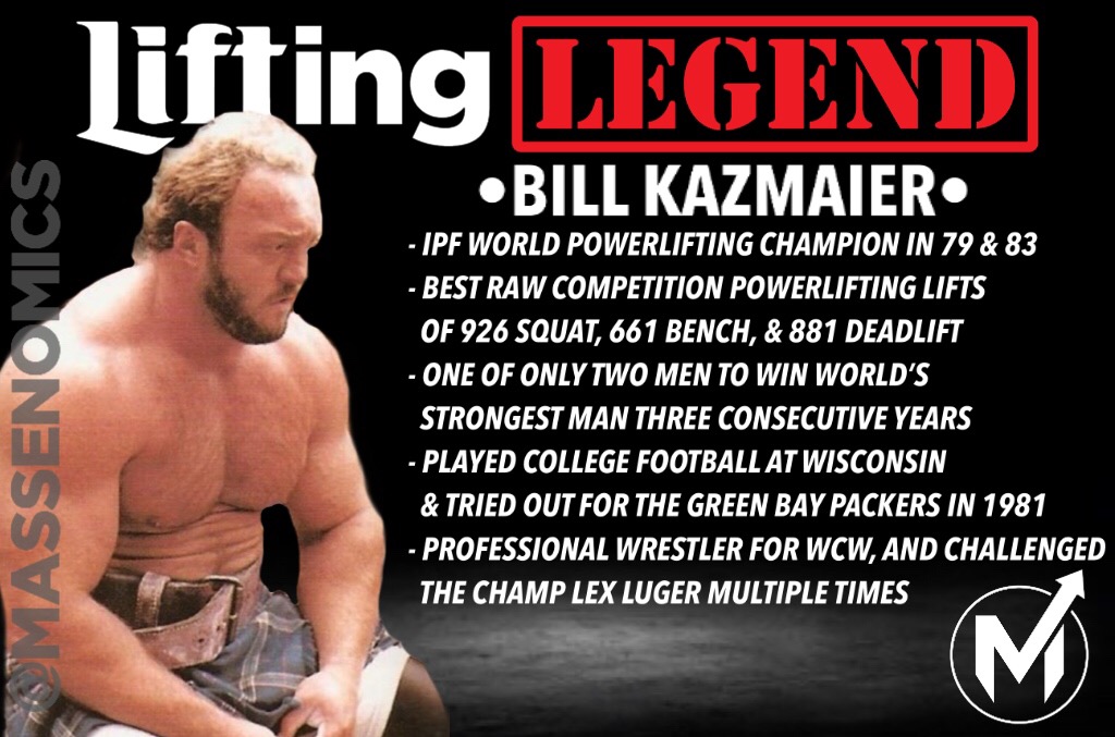 The Kaz press… bill “kaz” kazmaier 3 time worlds strongest man