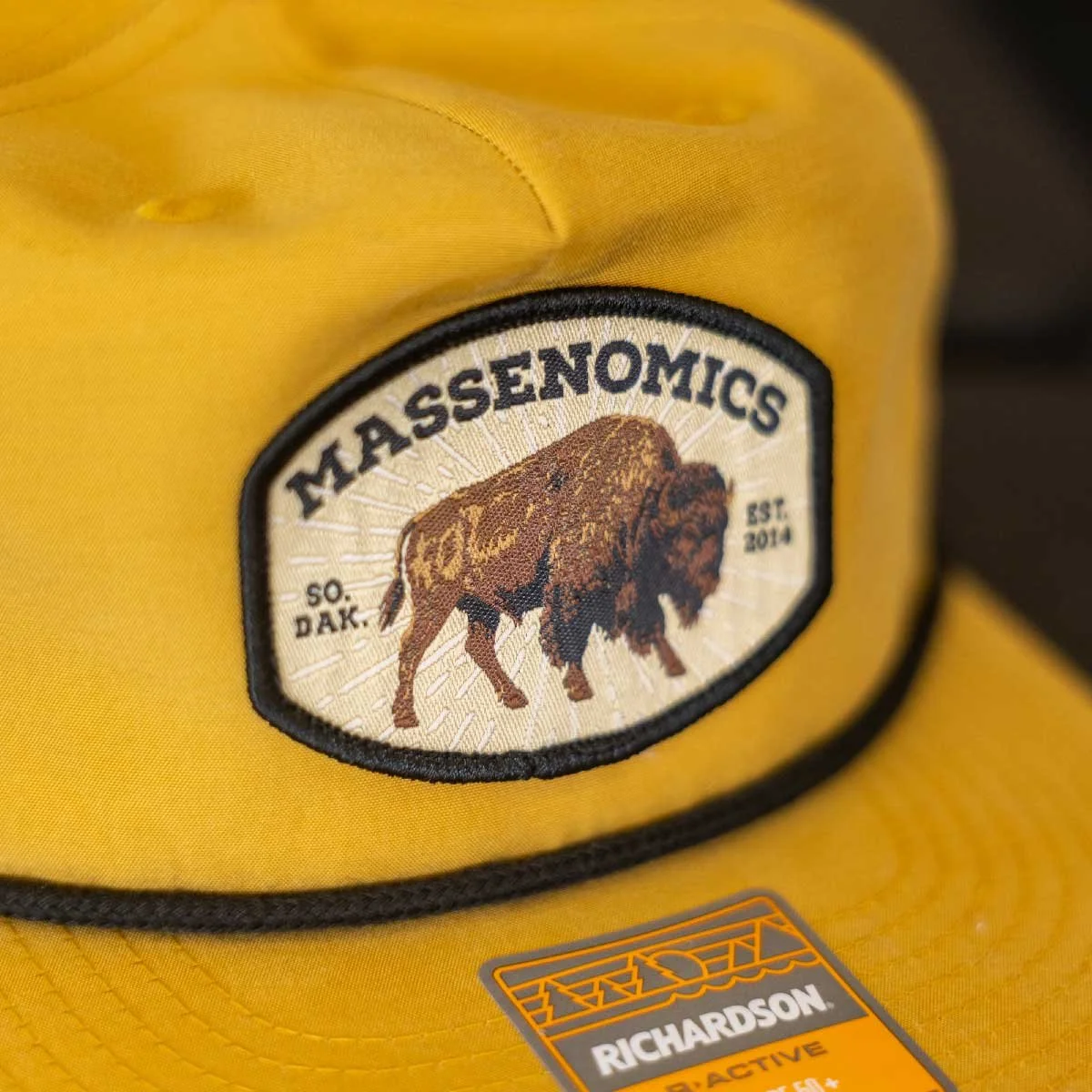 bison patch hat detail
