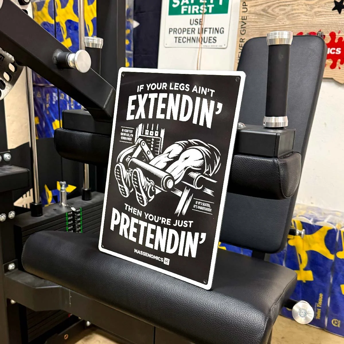 leg extension sign on leg extension