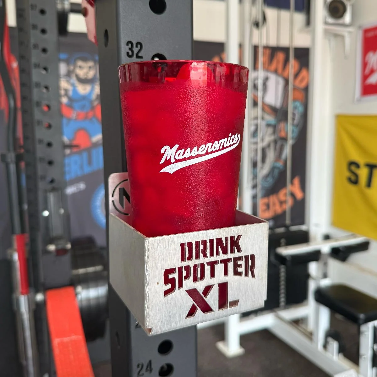 red vintage cup in drink spotter