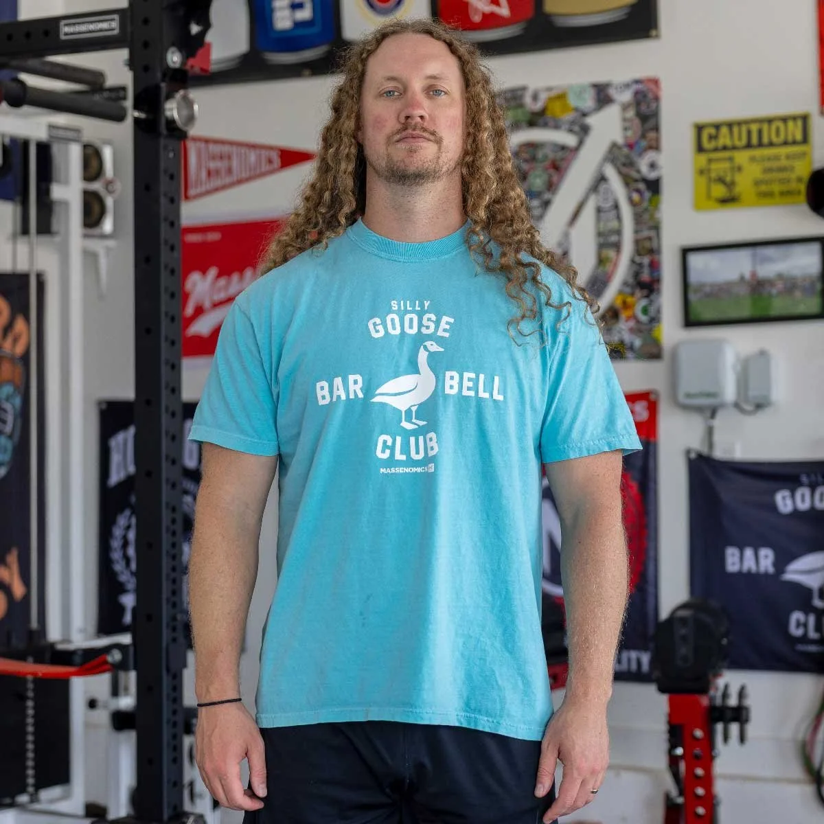 silly goose tee on model