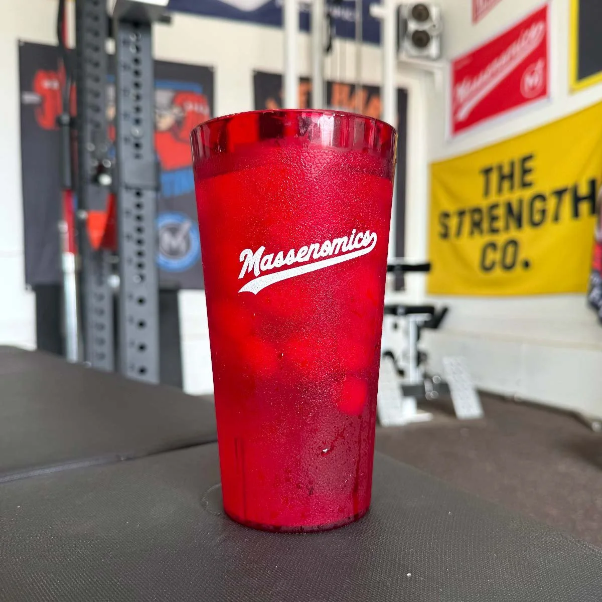 red vintage cup