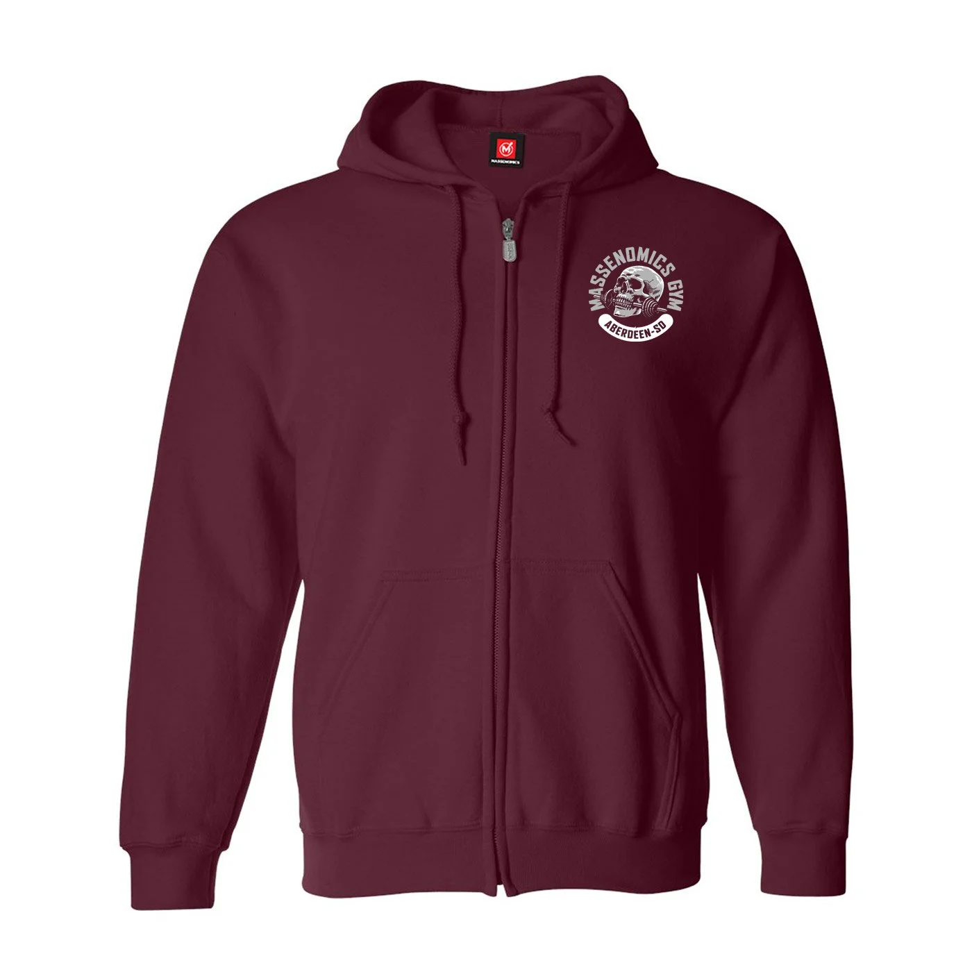 gym skull hoodie front