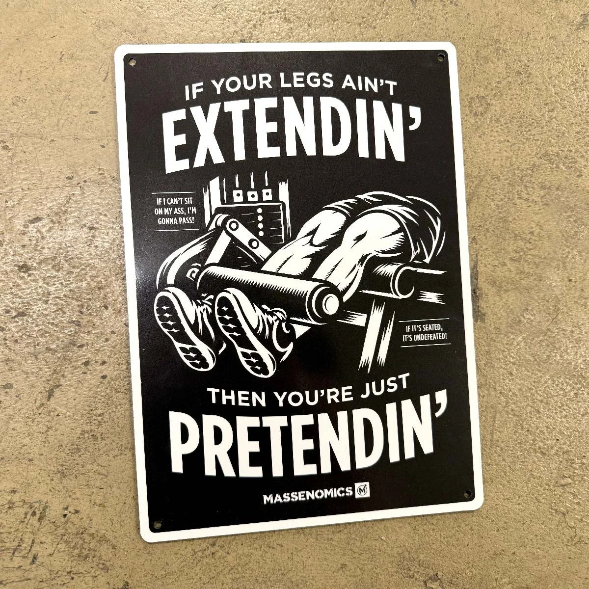 leg extension sign