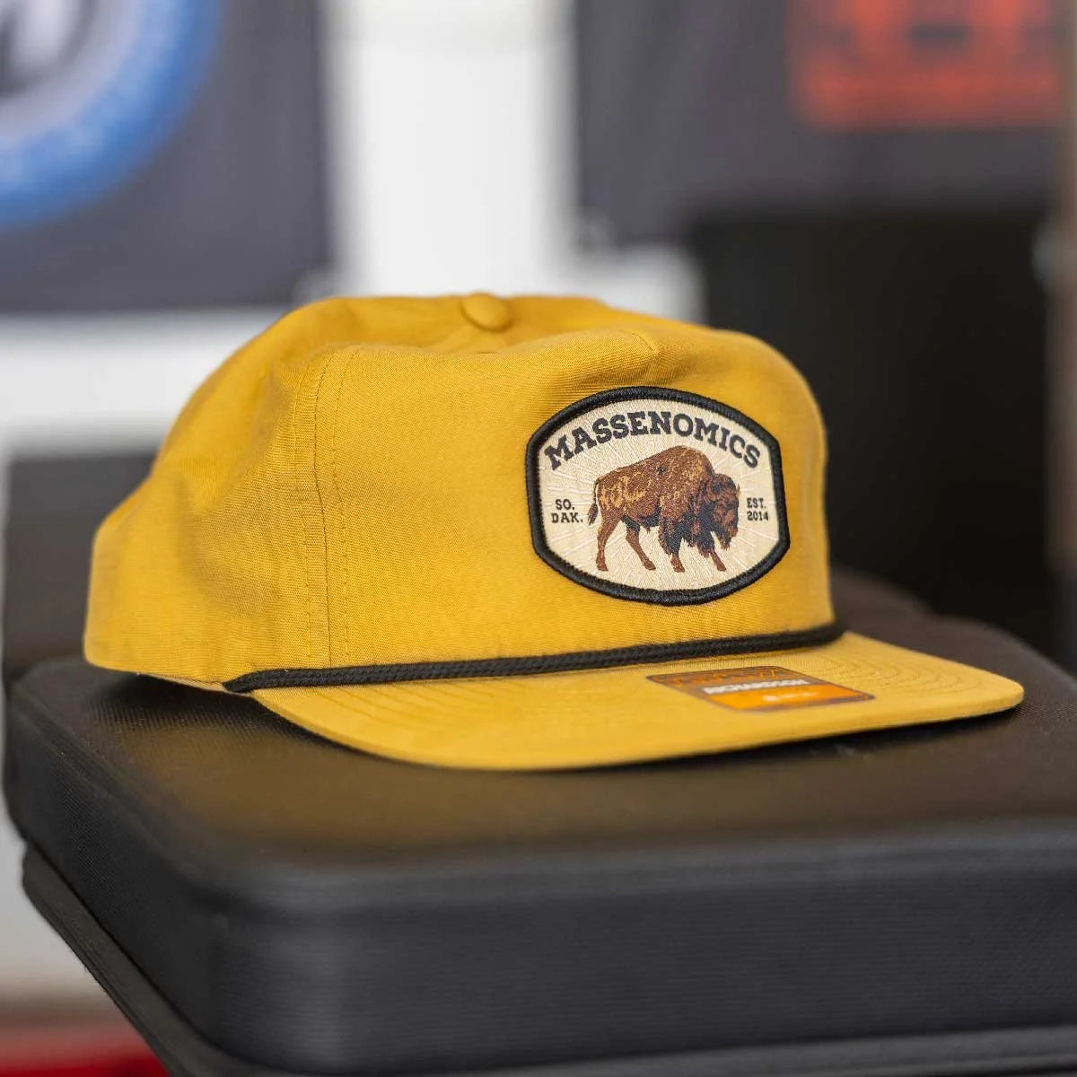 bison patch hat front