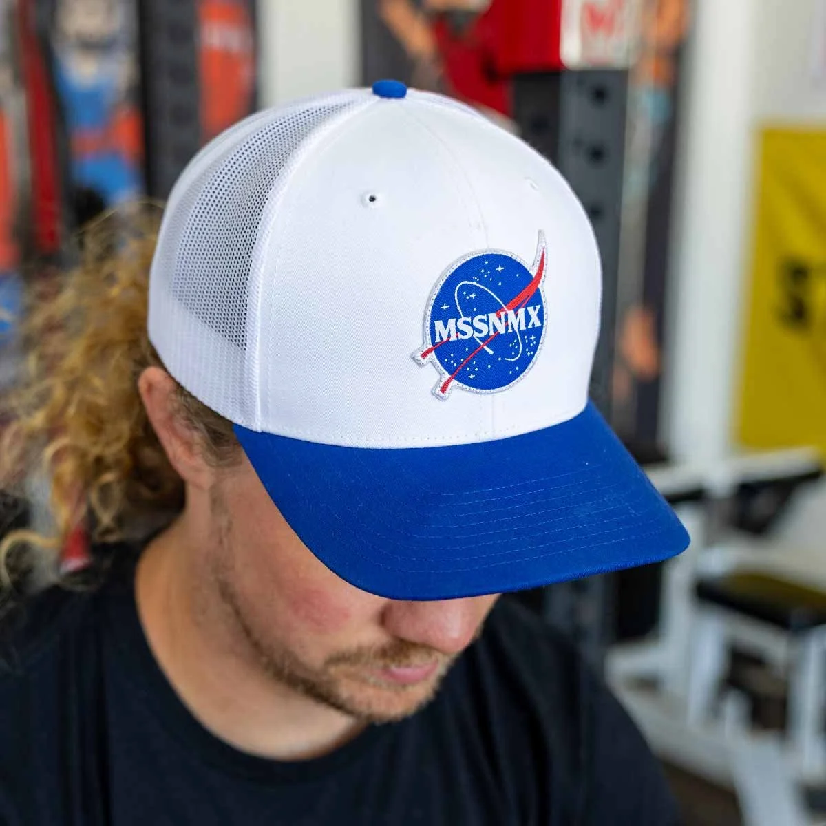 space hat on model
