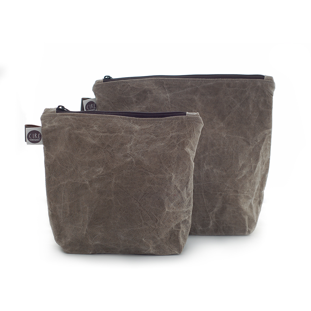 Ciré - Natural Dyed Waxed Canvas Washbags