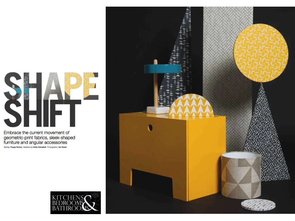 Kitchens Bedroom Bathrooms Feb 2016 Aldgate East Major Mustard featured as part of this geometric styling all about pattern and shape.