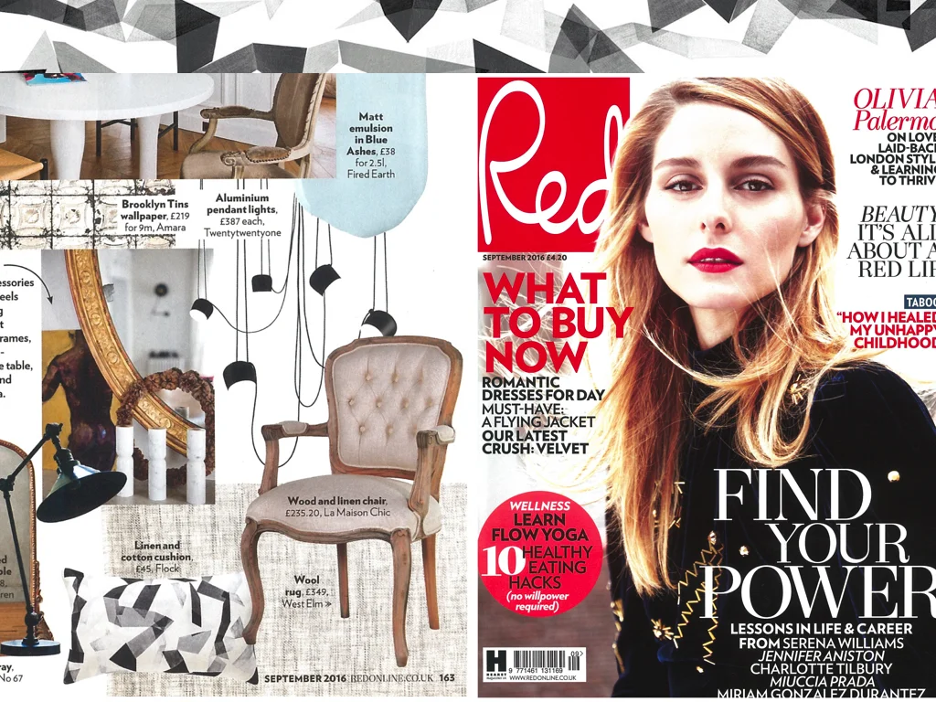 RED Sept 2016 Beautiful monochrome Flint cushions designed by Gyeongmi Shin are featured in this month's decoration update page.