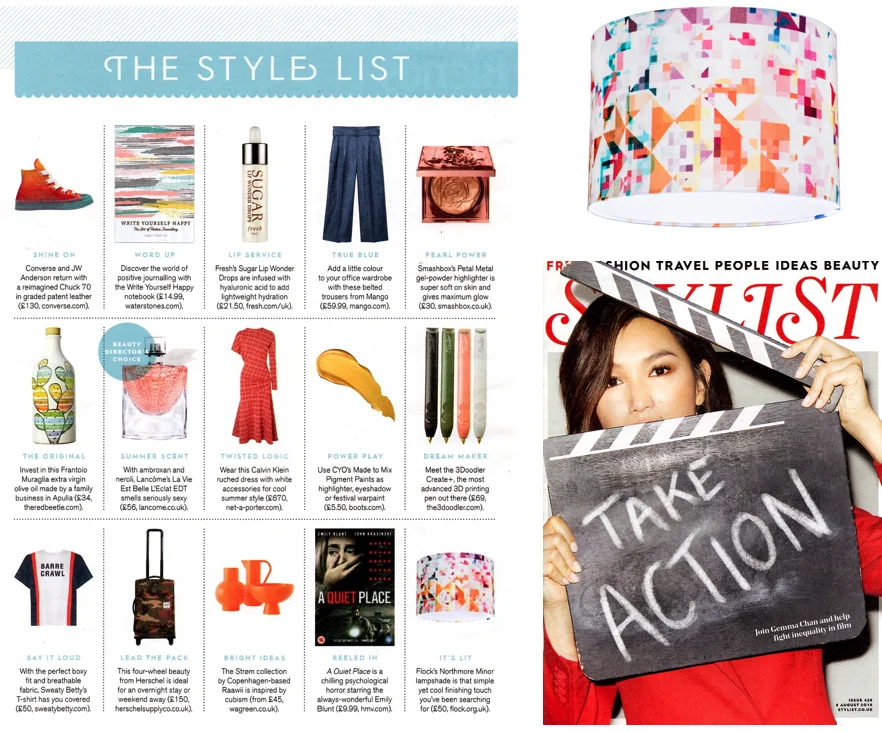 Stylist Magazine, Aug 2018 We are thrilled to have made this week’s Style List with our lampshade in Northmore designed by Rachel Parker!