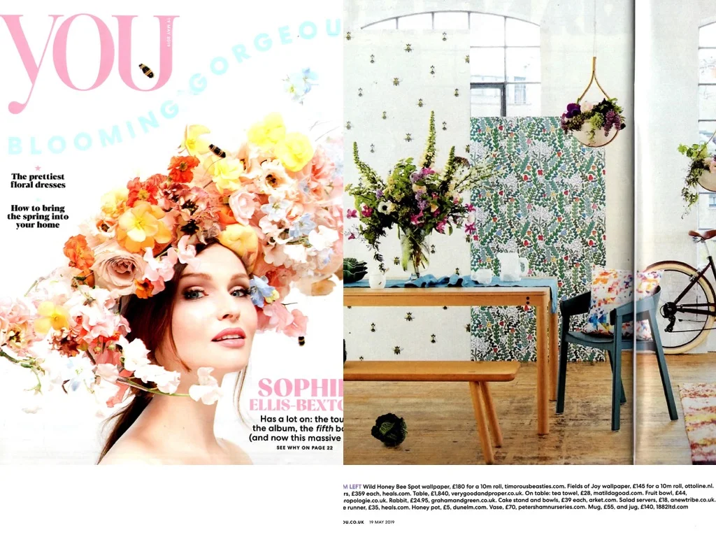 You magazine, May 2019 Thank you to Nicole Gray for featuring our Northmore cushion in this gloriously patterned filled, Chelsea Flower Show inspired shoot!