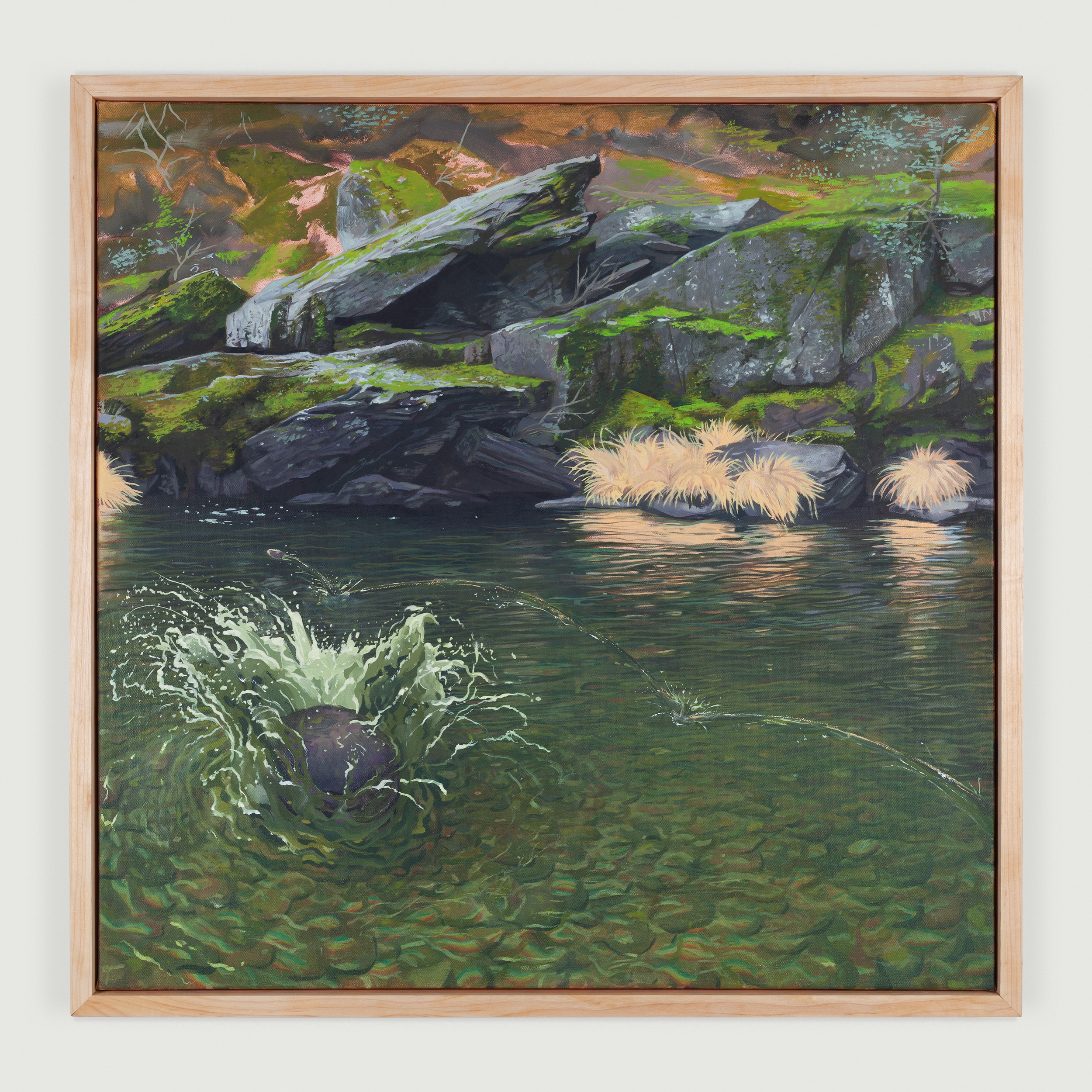  Skipping Stones With You, 2026 30” x 30” Oil on canvas 