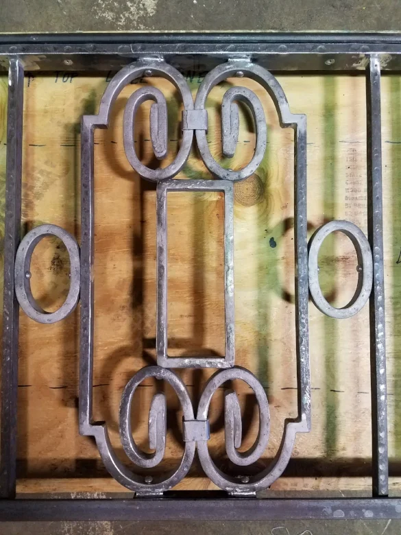 Balconette detail, hand forged 