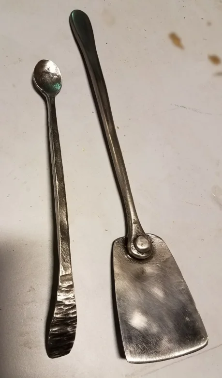 Forged steel spoon and spatula