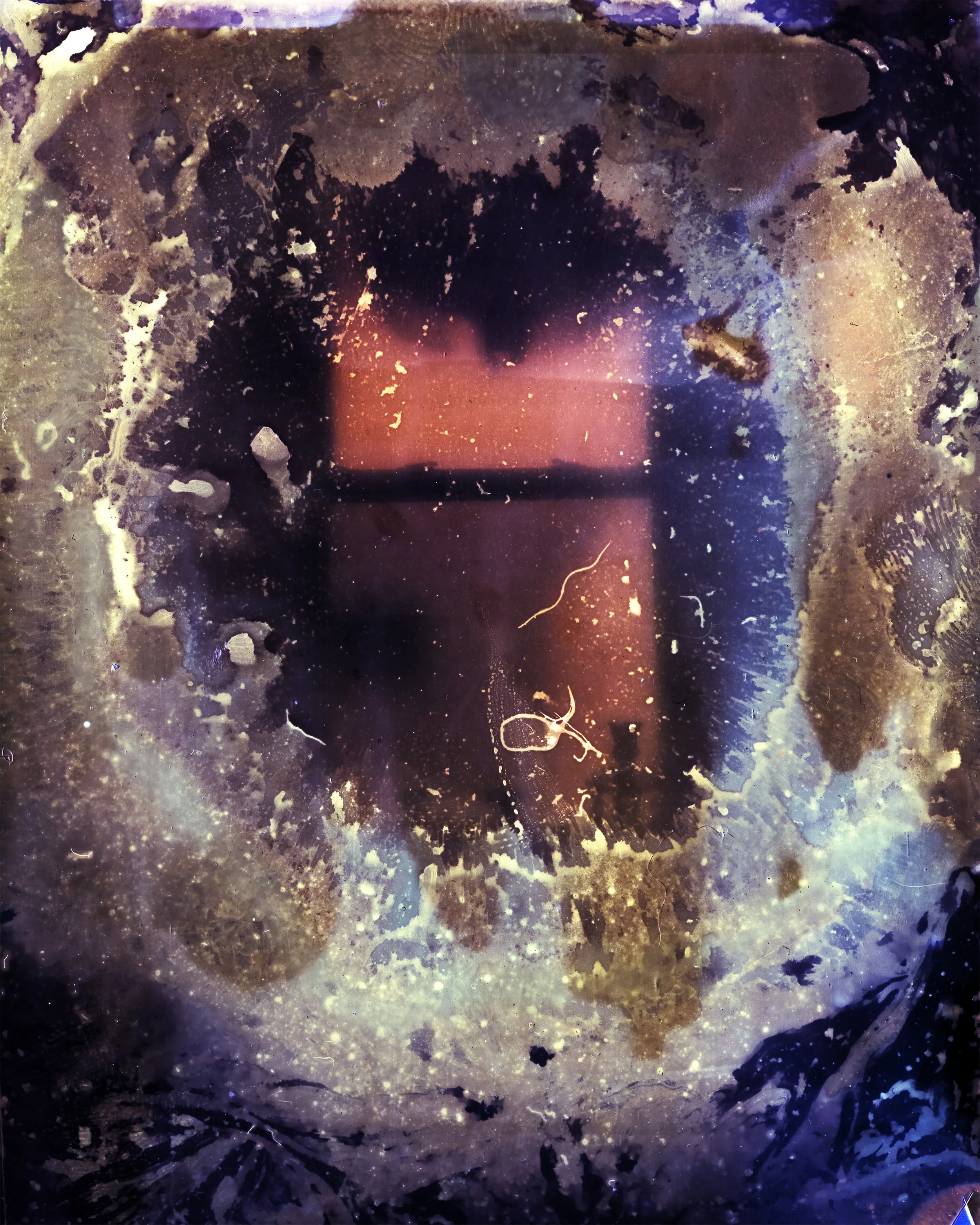  4×5in paper negative, cyanolumen 