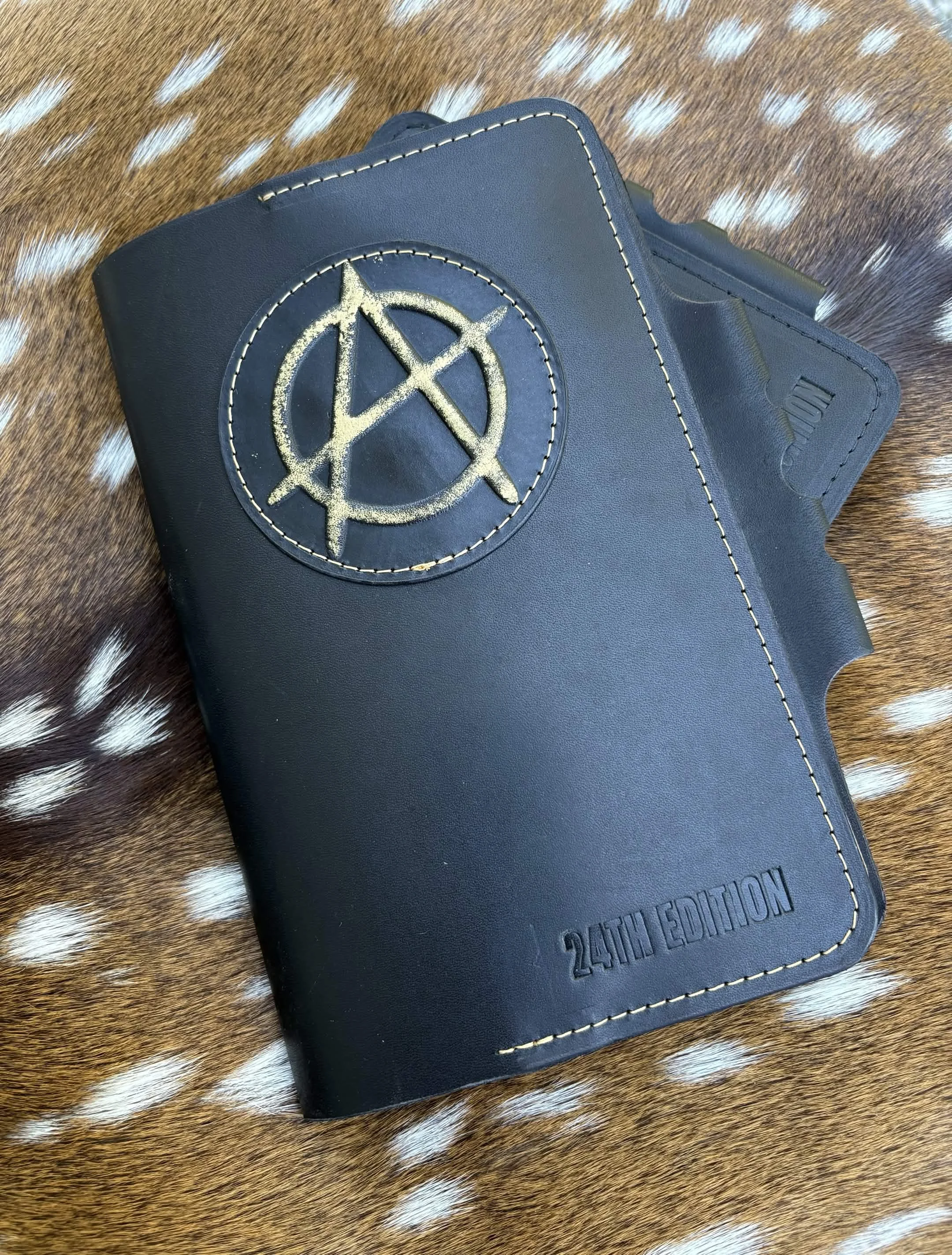 Dungeon Anarchist Cookbook - 24th Edition Leather Field Book Cover