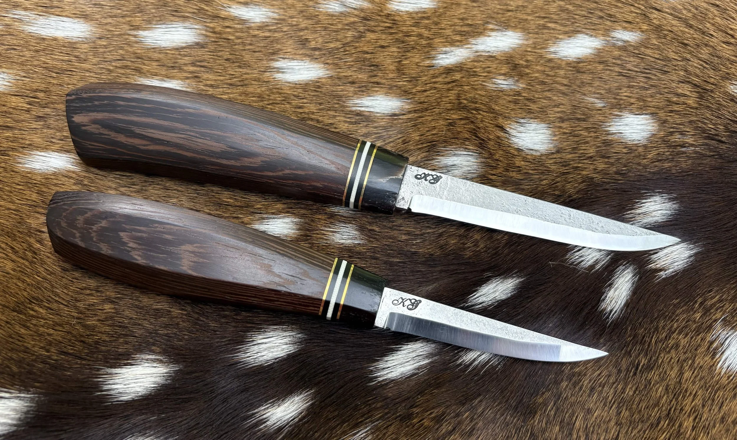 Groven Laminated Carving Knife Set - Wenge and Buffalo