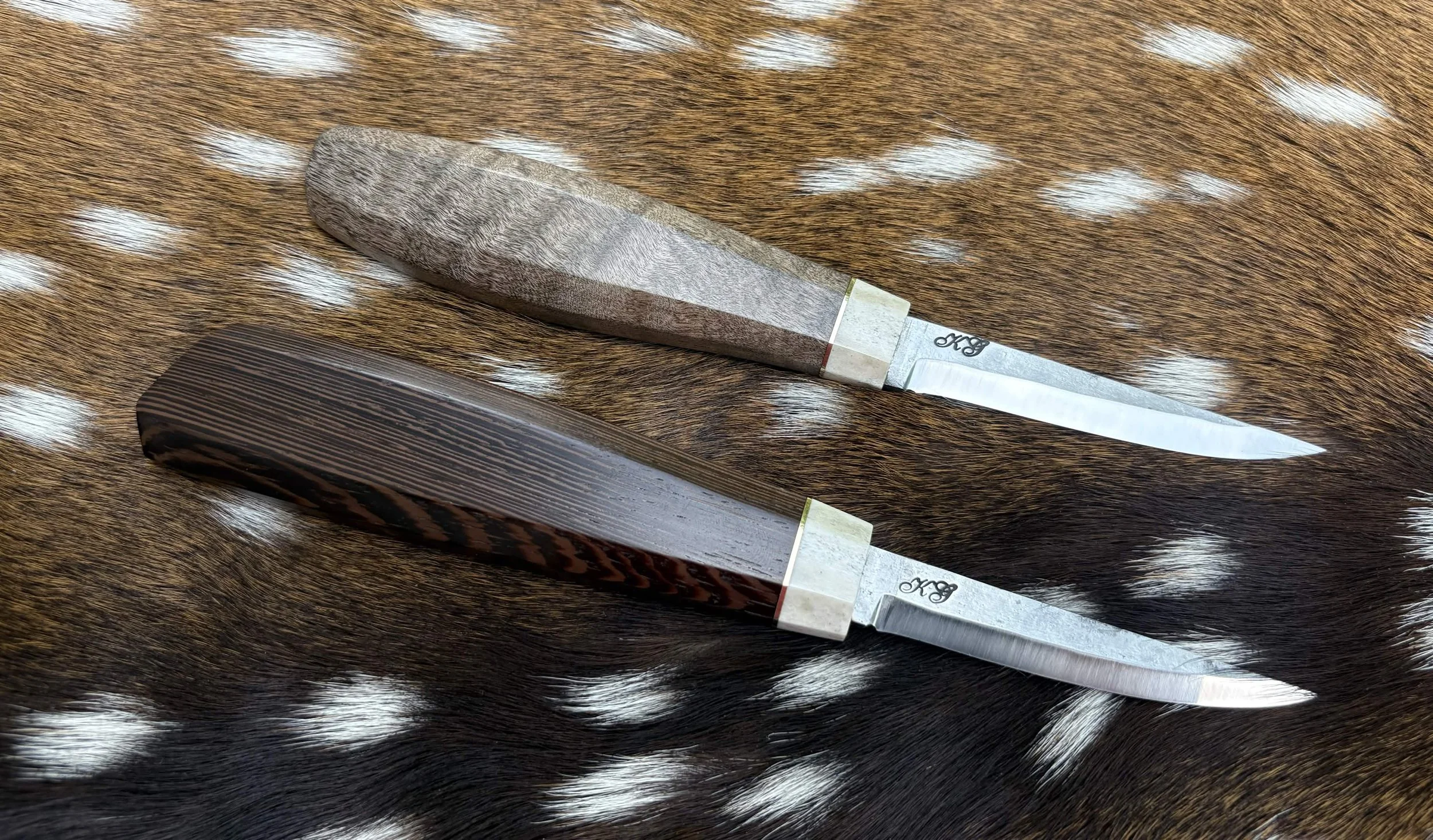 Groven Laminated Carving Knife Set - Detail Knife Pair