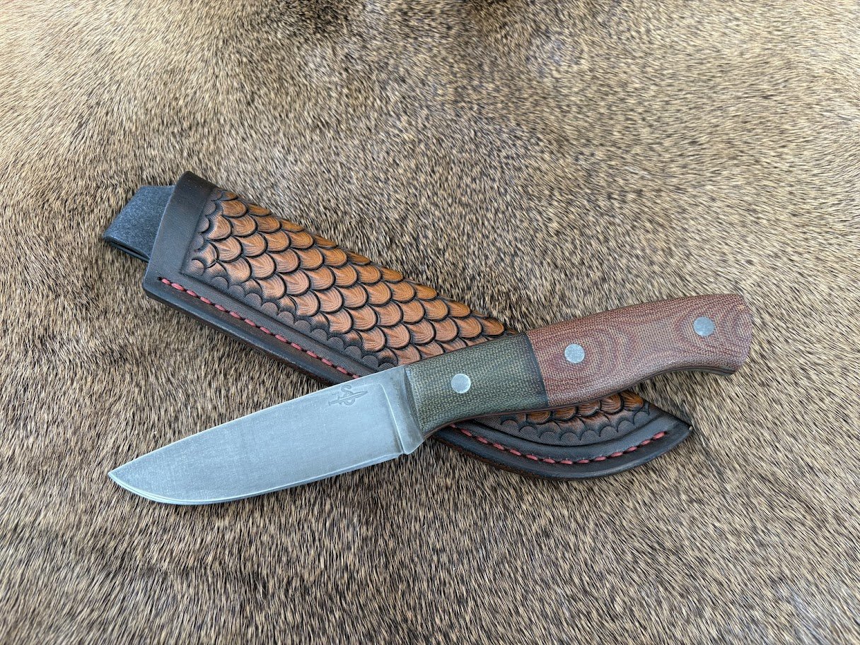 Palladium / Green & Plain Micarta / Black & Red liners