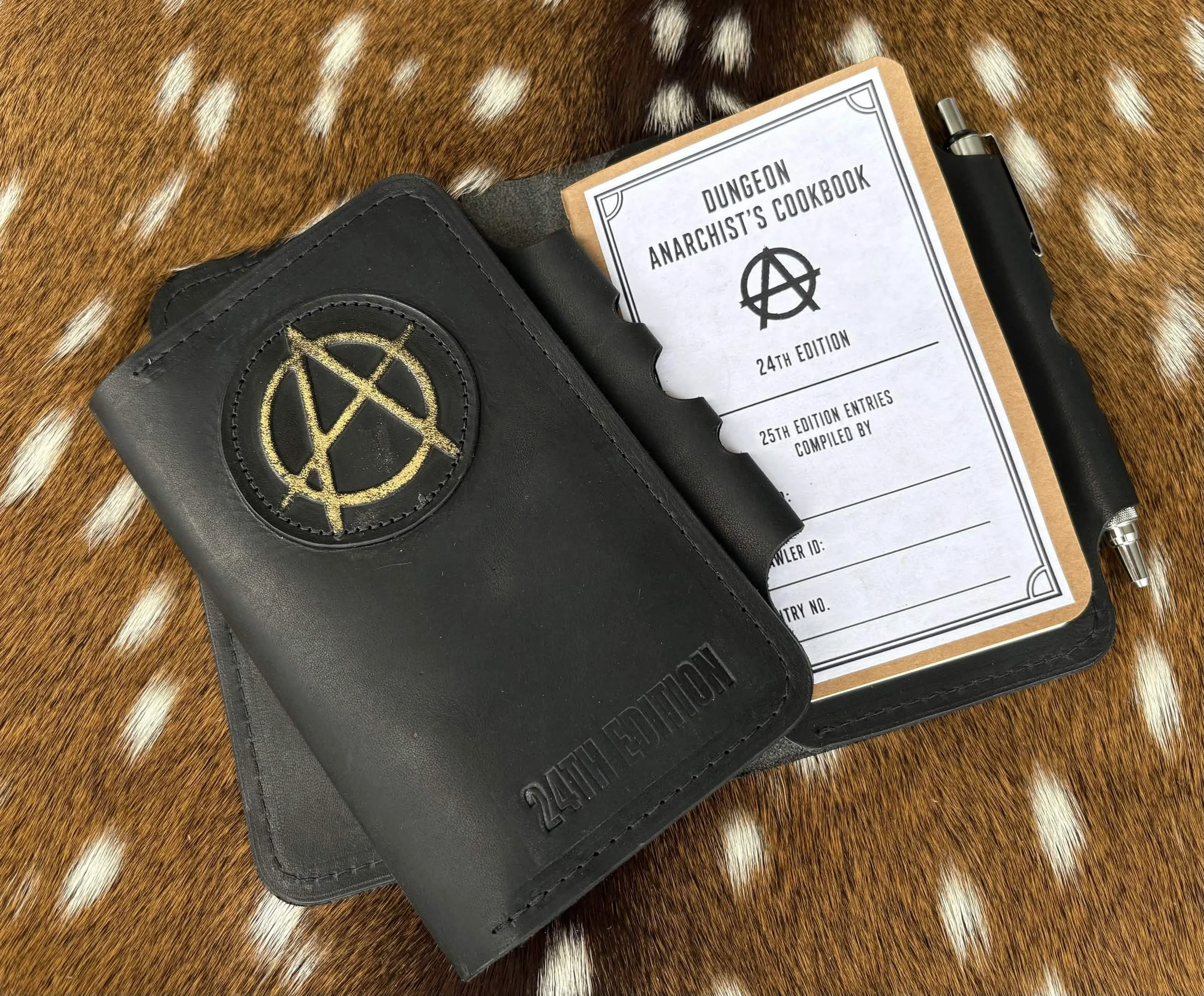 Dungeon Anarchist Cookbook - 24th Edition Leather Field Notes Cover